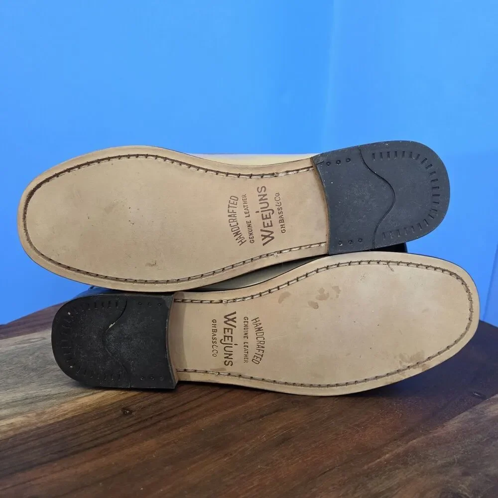 G.H. Bass Weejuns Penny Loafer Patent Leather Women’s 7.5/8M Taupe 3986 175 - Picture 12 of 14